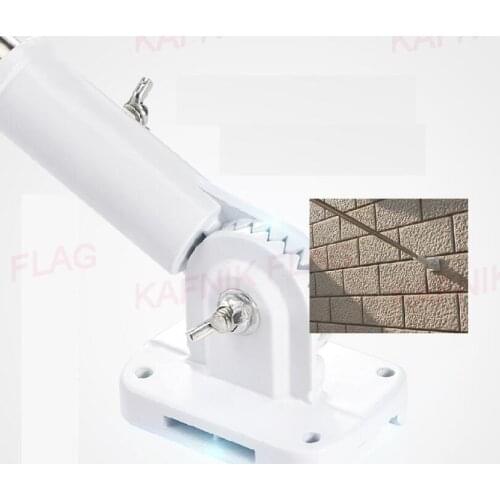 KAFNIK,Multi-function Wall Mounted Flag Pole Holder Bracket White Flag Pole Windsock Base with Screws for Flags Base