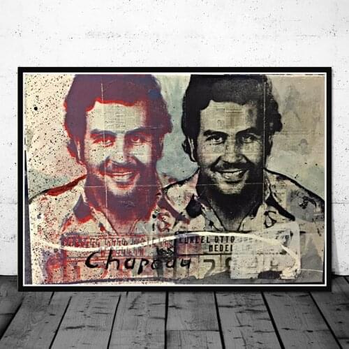 Pablo Escobar Character Legend Retro Vintage Poster And Prints Painting Wall Art Canvas Wall Pictures Home Decor