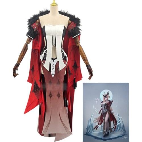 Genshin Cosplay Impact Costumes La Signora Executive Queen Halloween Cape Anime Project Props Dress Women Gloves Accessories Set