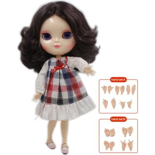 ICY DBS Blyth BJD 1/6 joint body doll 30cm high,black short hair ,including hand set AB Gift for girls.No.130BL9219