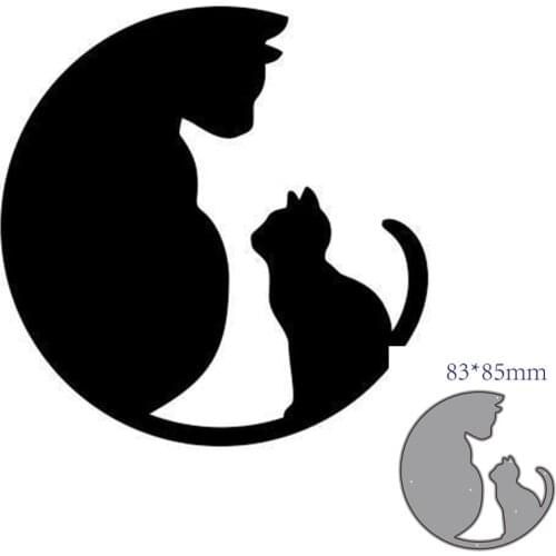 Metal cutting dies cut die mold Animal cat decoration Scrapbook paper craft knife mould blade punch stencils