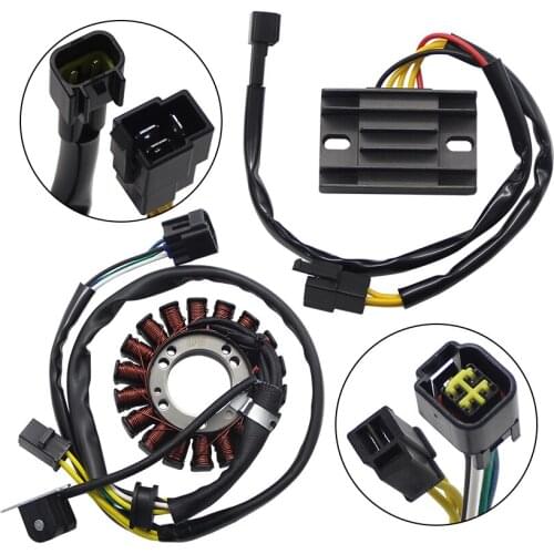 Motorcycle Magneto Stator Coil + Voltage Regulator Rectifier Parts For Kawasaki KLX400 KLX400R KLX400SR 21066-S005 21003-S007