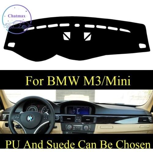 Customize For BMW M3/Mini 09-18 F55 F56 R56 Dashboard Console Cover PU Leather Suede Protector Sunshield Pad