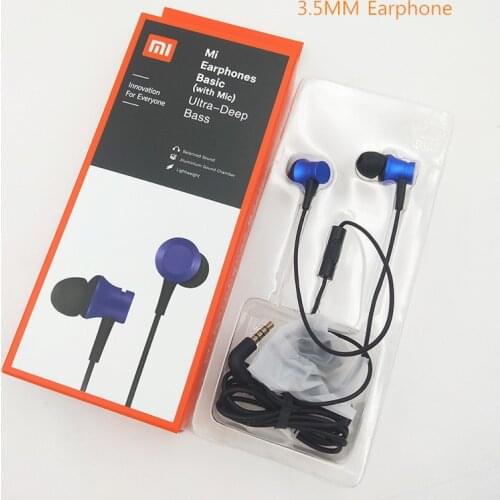 Xiaomi Earphone in-ear 3.5mm Mi CC9 Headset Piston Earbuds Fresh Version With Mic for Mi cc9 cc9e A1 Redmi 6A 7A 8A A2 Lite