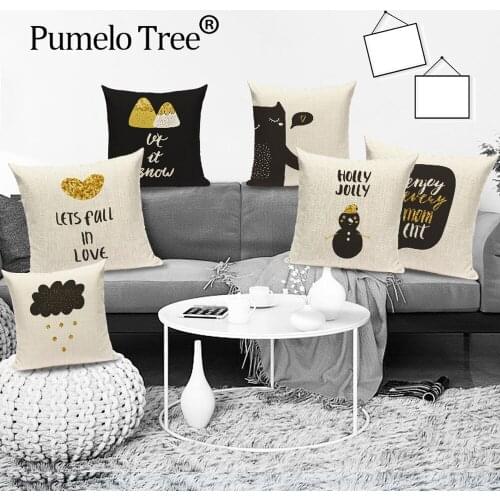 Nordic Geometric Cushion Cover Linen Boho Letter Pillow Covers Love Pineapple Home Decorative Sofa Throw Pillow Case Dakimakura