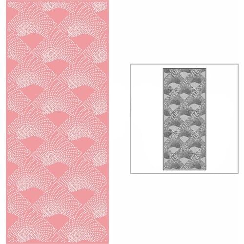 New Spotted Diamond Fan Slim Background Panel 2021 Metal Cutting Dies for Scrapbooking and Card Making Embossing Craft No Stamps