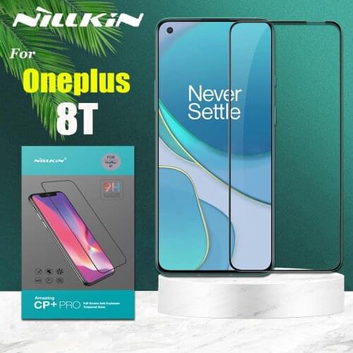 OnePlus 8T Tempered Glass Nillkin 9H Hard 0.33MM Thin Slim 2.5D Edge Full Coverage Clear Safety Protective Glass for One Plus 8T