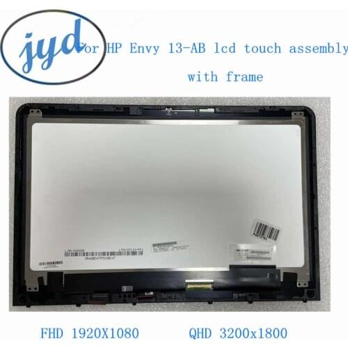 Original for HP Envy 13-AB series 13.3" LCD Screen ASSEMBLY non touch LTN133YL04 N133HCE GP1 QHD or FHD with frame