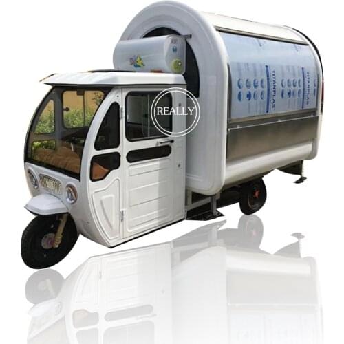 Popular Mobile Electric Tricycle For Adult Fast Food Cart With Air Conditioned Hot Dog and Sandwich Sale Can be Customized