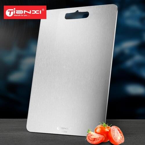 TIANXI Stainless Steel Chopping Block Cutting Board for Kitchen Easy Clean Cutting Board Fruit Vegetable Practical Kitchen Tool