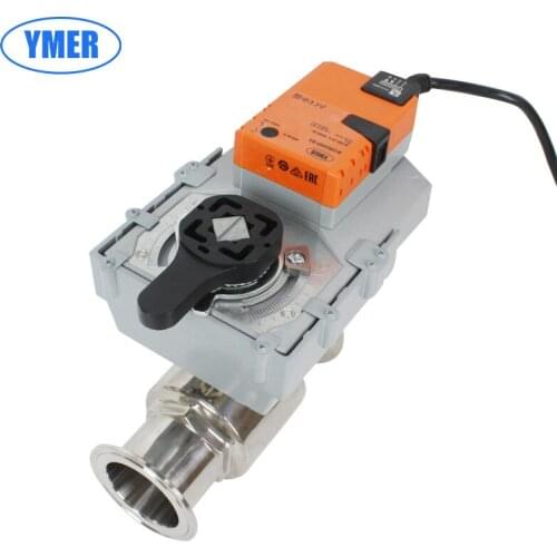 Stainless steel sanitary chuck electric ball valve,Regulating valve