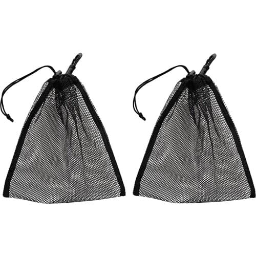 2pcs Mesh Net Bag Pouch Holder For Gym Shower Golf Tennis Balls Washing Toys