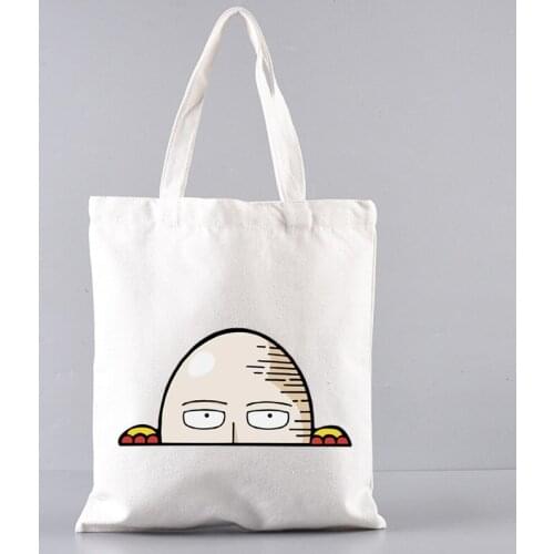 One Punch Man Saitama Anime Female Handbags Shoulder Bags Casual Shopping Girls Handbag Women Elegant Canvas Bag