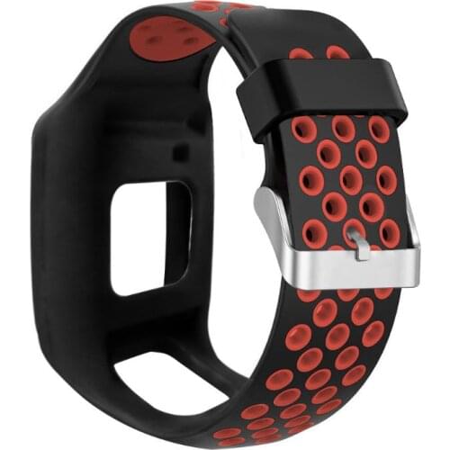 Shockproof Soft Silicone Watchband Wrist Strap Bracelet Replacement for TomTom 1 Multi-Sport GPS HRM CSS AM Cardio Runner Watch