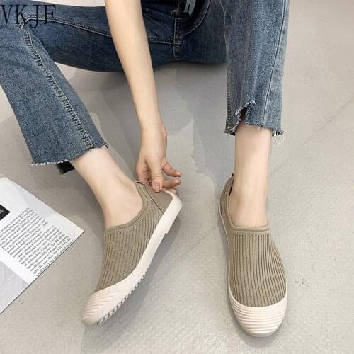 Comfortable Flat-Bottomed Large Size Womens Shoes Spring and Summer New Breathable Mesh All-Match Casual Shoes