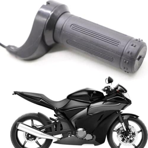 All Purpose Scooter Throttle Handle Black Throttle Grip with 3 Cables for Motorcycle Electric Scooter