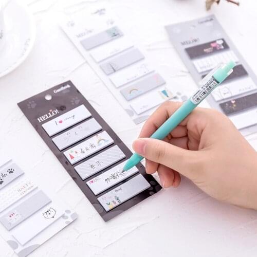 DL Japan and South Korea stationery creative lovely meow six convenience paste Mini animal urine sign N sticker sticker