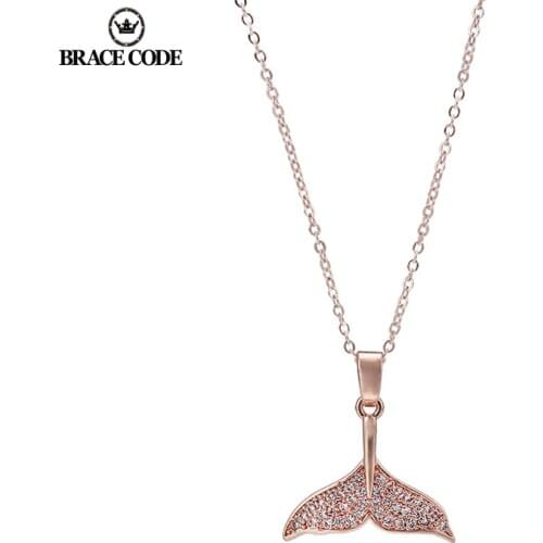 Fishtail Necklace Female Clavicle Chain New Simple Temperament Tide Net Red Jewelry Pendant Charms Women Necklaces Gifts