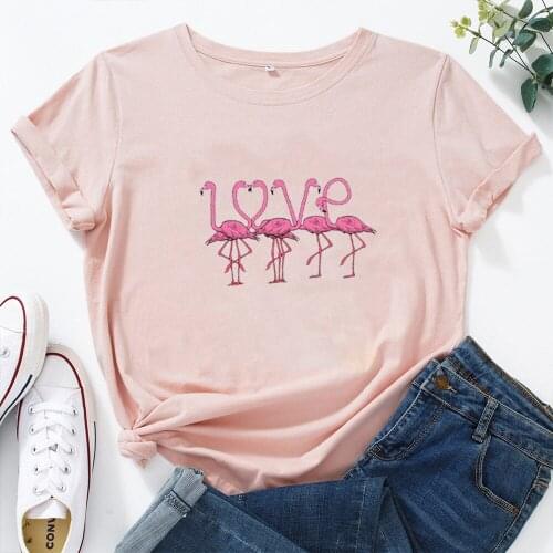 Love Women Tshirt Funny Cute Animal Letter Print Women T-shirt Top Harajuku Fashion Casual Short Sleeve T Shirt Women