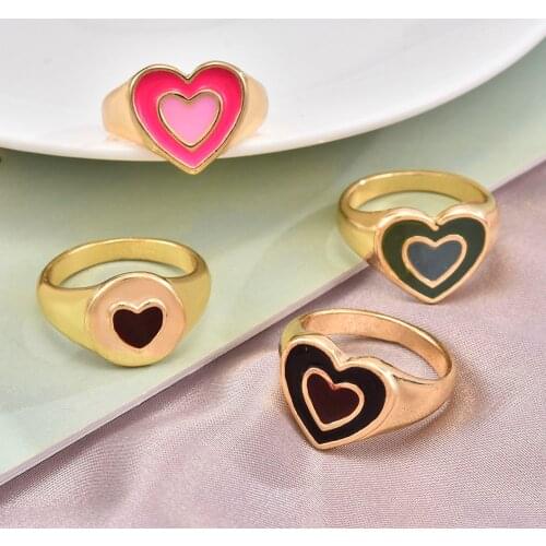 Creative Rings for Women New Trendy Fashion Female 2021 New Fashion Ring Jewelry Ladies Bar Night Club Jewelry Gift Heart Ring