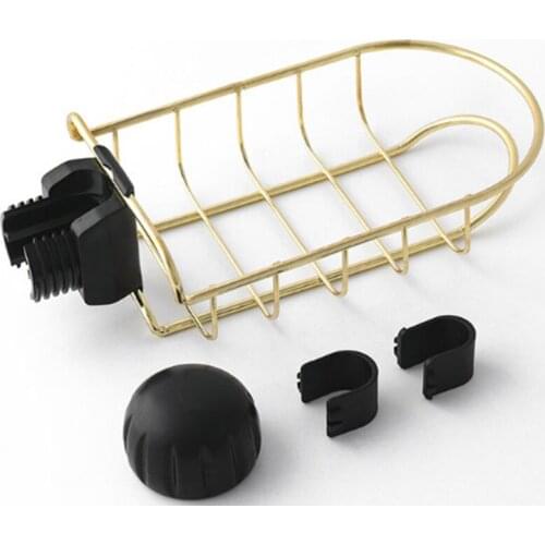 1 Pcs Kitchen Faucet Sponge Holder Rack Stainless Steel Sink Faucet Hanging Storage Rack Bathroom Kitchen Sponge Storage Holder