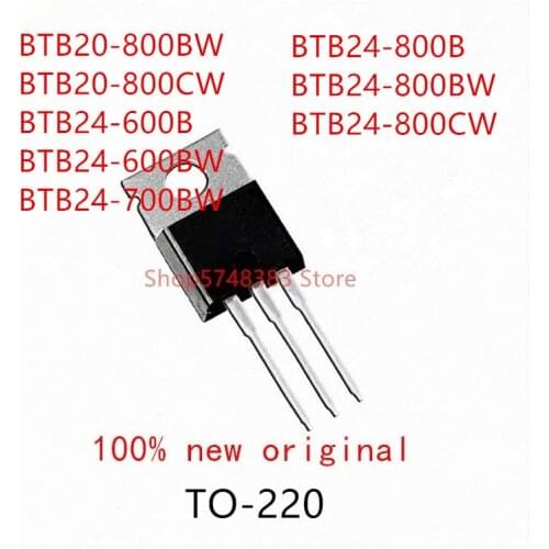 10PCS BTB20-800BW BTB20-800CW BTB24-600B BTB24-600BW BTB24-700BW BTB24-800B BTB24-800BW BTB24-800CW TO-220