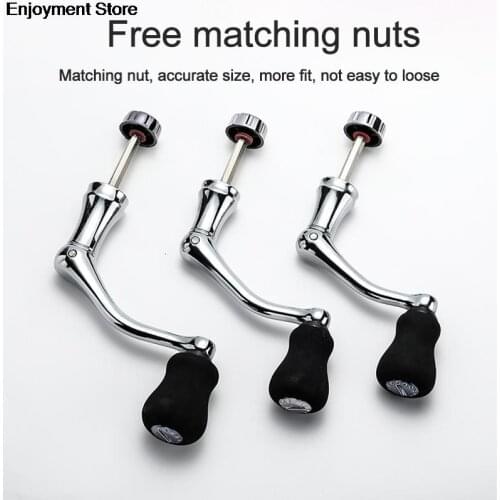1X Spinning Reel Handle Metal Fishing Spinning Reel Crank Handle Rotatable Grip