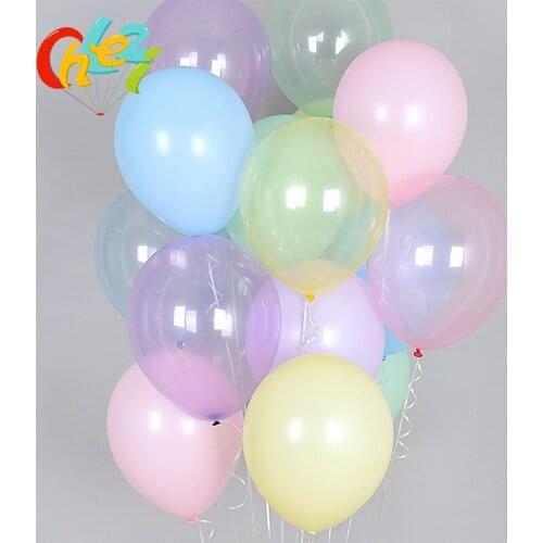 20pcs 10inch Crystal+Macaron Latex Balloons Wedding Golobos Birthday Party Decoration Kids toys candy helium ballon Baby Shower