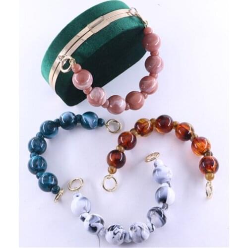 2020 new design 30mm chunky acrylic beads handle for bag diy accessories