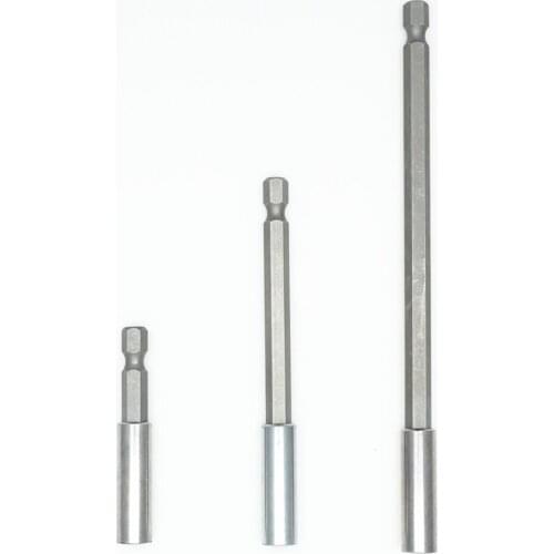 3pcs/set 1/4 Inch Hex Magnetic Bit Holder Screwdriver Bit Extension 60mm 100mm 150mm Lengthening Shank Connecting Tools
