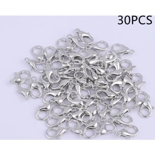 30pcs/lot 10*5mm Stainless Steel Gold Plated Lobster Clasp Hooks for Necklace&Bracelet Chain DIY Fashion Jewelry Findings