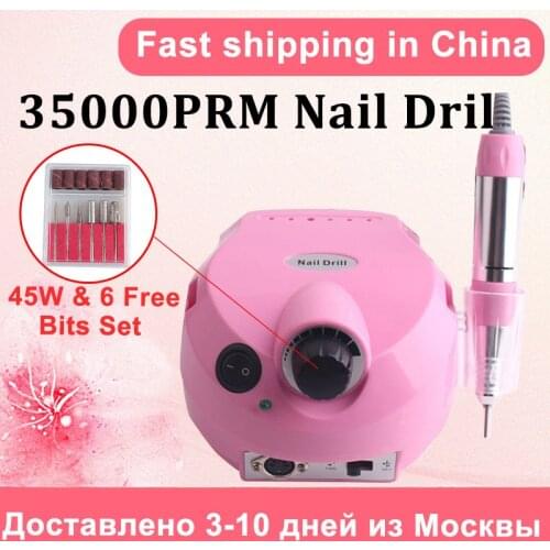 35000 RPM Electric Nail Drill Machine Nail Art Pen Pedicure Nail File Nail Art Tools Kit Gel Remove with Milling Cutter