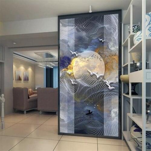 Wellyu Custom wallpaper 3d new Chinese elegant line Xiaguang Wandao Xiangyun sunrise porch background 8d papel de pared 5d mural