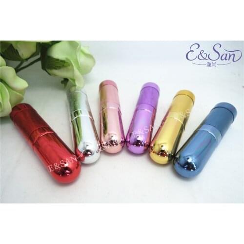 6ML Bullet Head Nozzle Small Aluminum Tub Empty Perfume Bottle Portable Perfume Atomizer 10PCS/LOT