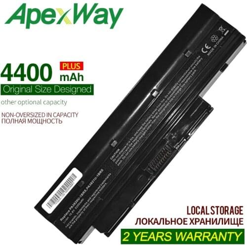 ApexWay 4400mAh 6 Cells battery for Toshiba PA3820U-1BRS PA3821U-1BRS PABAS231 PABAS232,Mini NB500 NB505 NB550D Satellite T230