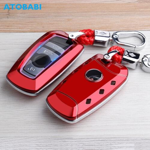 ATOBABI ABS Car Key Cases For BMW 1 2 3 4 5 6 7 series X1 X2 X3 X5 X6 M5 M6 GT3 GT5 Smart Keyless Remote Control Protector Cover