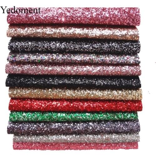 21CM*29CM Glitter Fabric Shiny Faux Leather Sheets For Bows Handmade Decoration Crafts Materials Bag Shoes Accessories