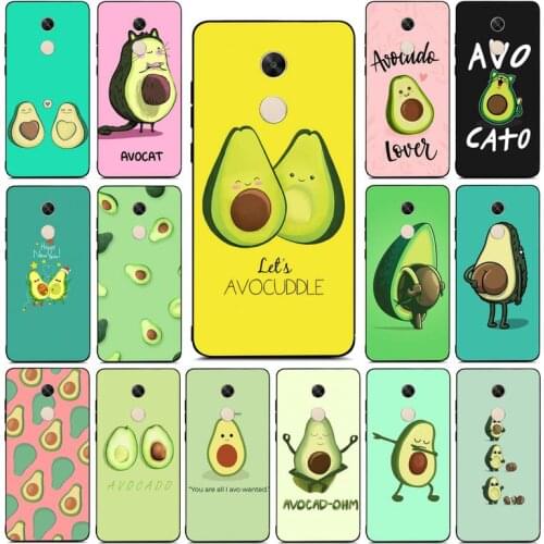 YNDFCNB avocado aesthetic cute fashion pattern Phone Case for RedMi note 4 5 7 8 9 pro 8T 5A 4X case