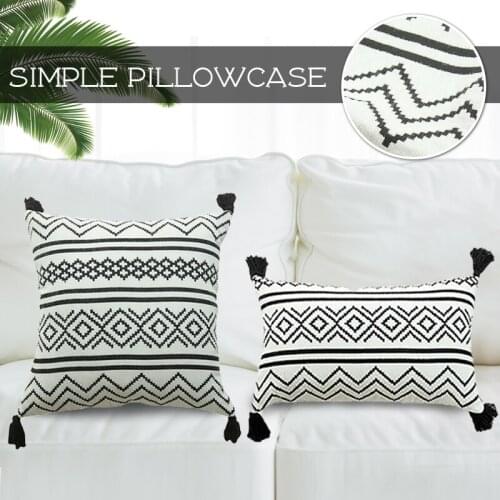 Tassels Decorative Geometric Patterns Cushion Cover Modern Pillow Case Covers Handmade Home Decoration Pillowcase For Sofa Bed