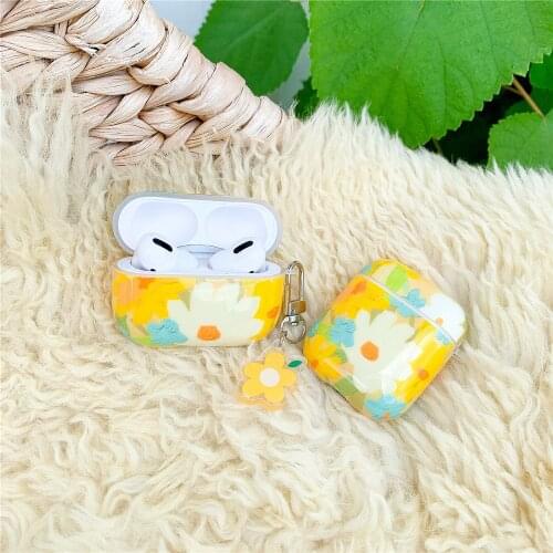 For Airpods pro 2 1 Oil painting art flowers Earphones Case For Air pods Bluetooth Wireless Earphone Protective Skin Cover Box