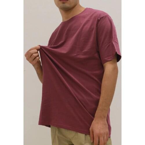 Summer short sleeve t shirt for man jersey t-shirt 100% cotton solid color blank tshirt man clothing army green T-Shirt