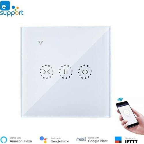 Smart WiFi Touch Curtain Switch Smart Home WiFi Electric Touch Blinds Curtain Switch Ewelink APP Voice Control By Alexa Echo
