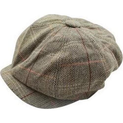 Fashion Unisex Casual Plaid Charm Women Men Corduroy Duck Tongue Beret Cap Embroidery Letter Adjustable Hat One Size For Adults