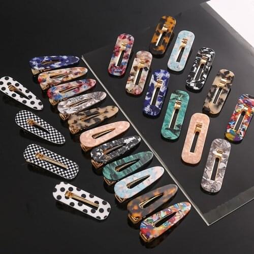 Fashion Hair Clips For Women Girls Hairpin Grab Hollow Geometric Rectangle Headband Hairpins Barrettes Hair Accessories New 1PC