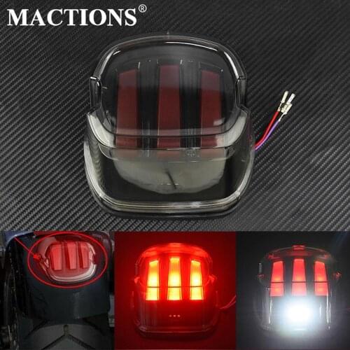Motorcycle Red Brake Turn Signal Taillights License Plate LED Tail Light For Harley Touring Sportster XL883 1200 Dyna Softail
