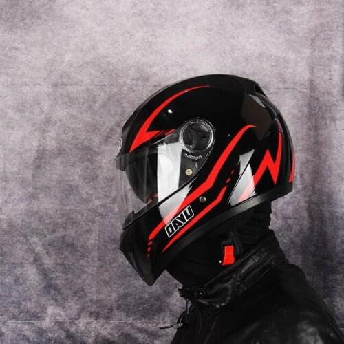 2021 Full Face Motorcycle Helmet With Dual Lens Motorbike Helmet For Adults Double Visors Dirt Bike Helmets Matte black
