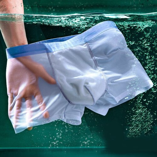 Mens Seamless Boxers Underwear Men Sexy Ultra-thin Ice Silk Panties Breathable Mesh Homme Boxershorts Male U Convex Underpants