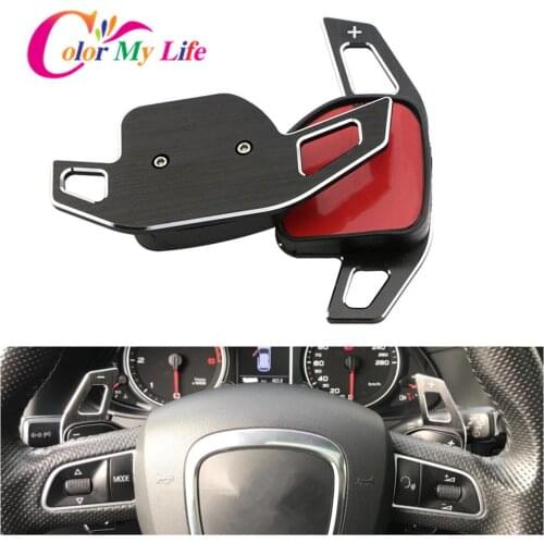 Color My Life Car Steering Wheel DSG Paddle Extension Shifter Shift Sticker for Seat Alhambra /Ateca /Leon FR/ Leon /Leon 4 5F