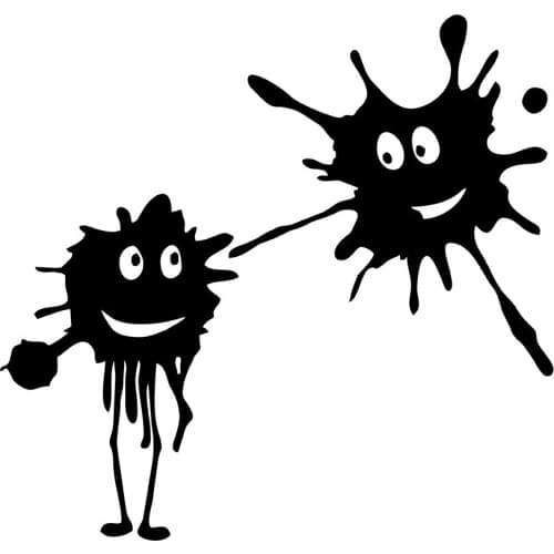 MIGNATIS - Splashes Throwing Snowballs at Each Other Sticking Stickers Mural Art Decal For Car Window Loptop Decoration Vinyl St