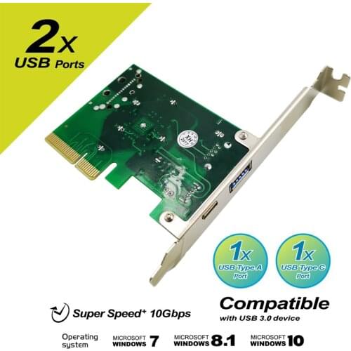 USB 3.1 PCIE PCI Express Expansion Card PCIE Type C+A expansion card Riser Post Card Expansion Adapter Card